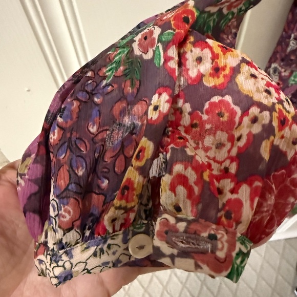 Anthropologie Maeve Multicolor Floral Long Sleeve Dress size XS - Picture 8 of 14